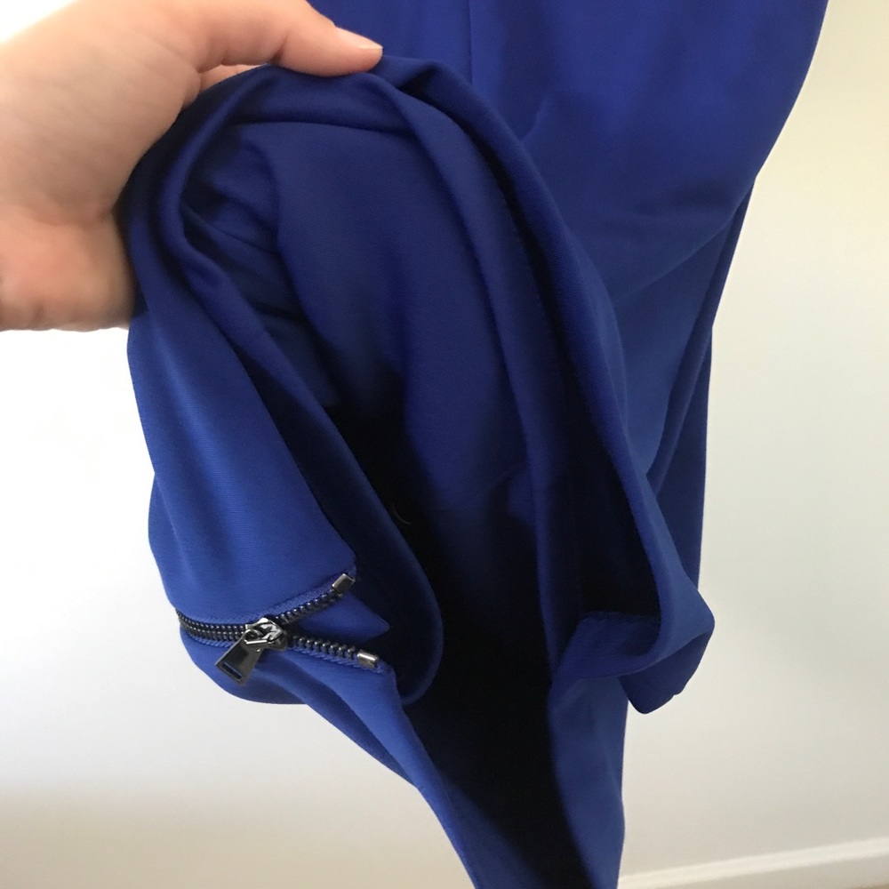 Tahari Blue Short Sleeve Dress - Picture 6 of 7